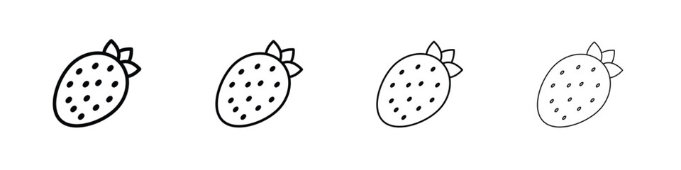 Strawberry icon in modern stroke line style. Vector 10 eps