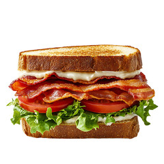 Classic BLT Sandwich with Crispy Bacon, Fresh Lettuce, and Ripe Tomatoes