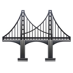 Obraz premium Bridge Icon Isolated on White Background