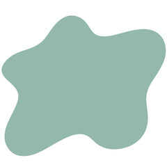 Abstract shape in soft green color with organic edges  