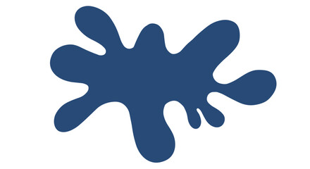 Blue ink splash in abstract shape and design  