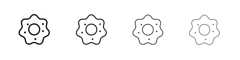 Microorganism icon in modern stroke line style. Vector 10 eps
