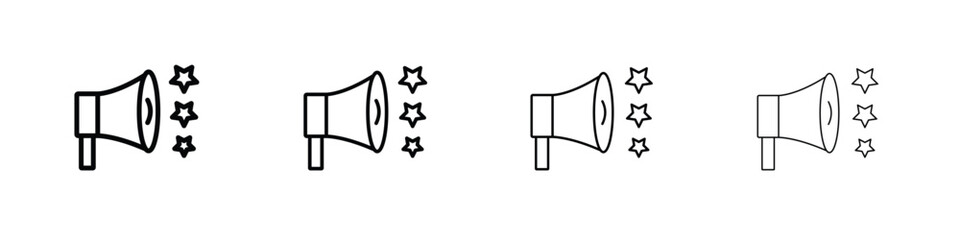 Megaphone icon in modern stroke line style. Vector 10 eps