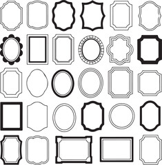 Assorted decorative frames and borders ornate vintage