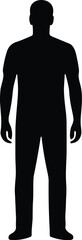 Man icon vector black silhouette print design