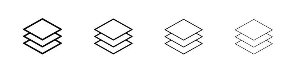 Layers icon in modern stroke line style. Vector 10 eps