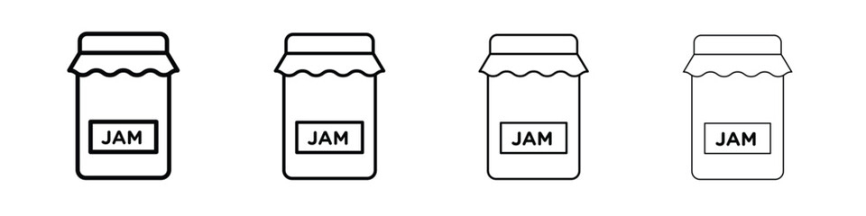 Jam icon in modern stroke line style. Vector 10 eps