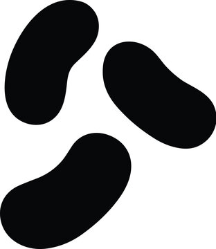 Beans vector black silhouette print design