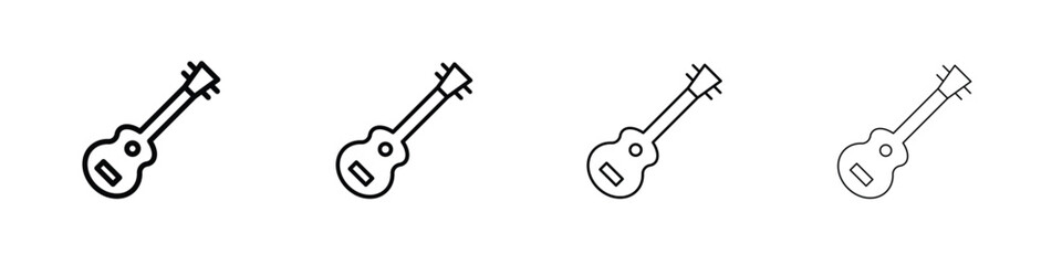 Guitar icon in modern stroke line style. Vector 10 eps