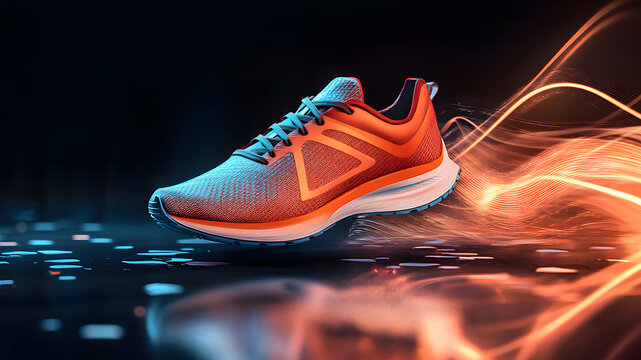 Ultra HD Running shoes poster design running shoe background photo athletic footwear background jogging shoe poster design athletic footwear banner design