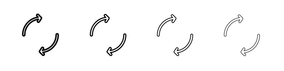 Exchange icon in modern stroke line style. Vector 10 eps