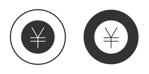 Yen icon Symbol, logo illustration. Vector graphics for web.