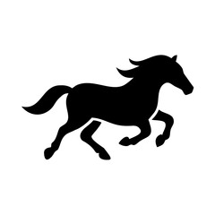  Running Horse, Black Icon 