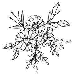 Ornamental floral shapes designed in vector art | Premium AI-generated vector design 