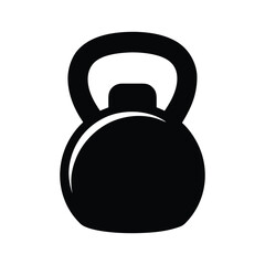 Kettlebell Silhouette Black Vector Gym Strength Training Fitness Equipment Design