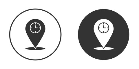 Real time location icon Symbol, logo illustration. Vector graphics for web.