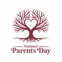 Heart-Shaped Tree for National Parents Day Symbol
