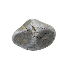 Single weathered rock on black backdrop