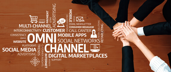 Explore collaborative strategies in omni-channel marketing. This image showcases teamwork aimed at...