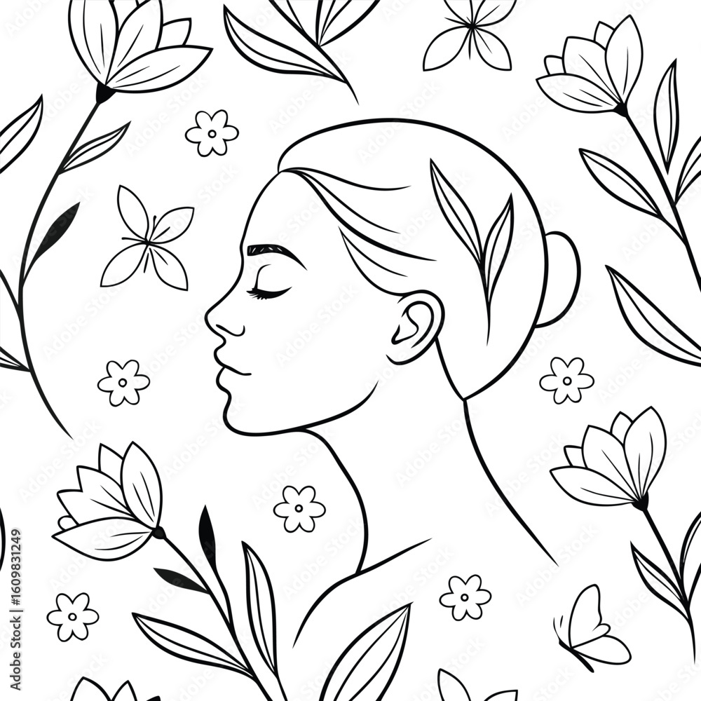 Poster clean minimalist black and white geometric pattern seamless repeat design for graphic design and tex