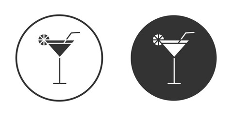 Citrus Martini glass icon Symbol, logo illustration. Vector graphics for web.
