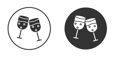 Champagne Glass icon Symbol, logo illustration. Vector graphics for web.