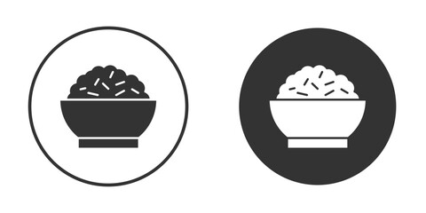 Bowl rice icon Symbol, logo illustration. Vector graphics for web.