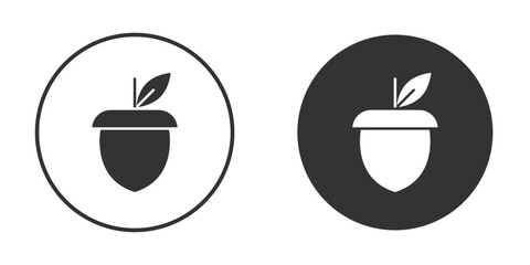 Acorn icon Symbol, logo illustration. Vector graphics for web.