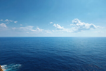 Obraz premium stunning aerial view of oceans surface tranquil beauty of water under bright sky