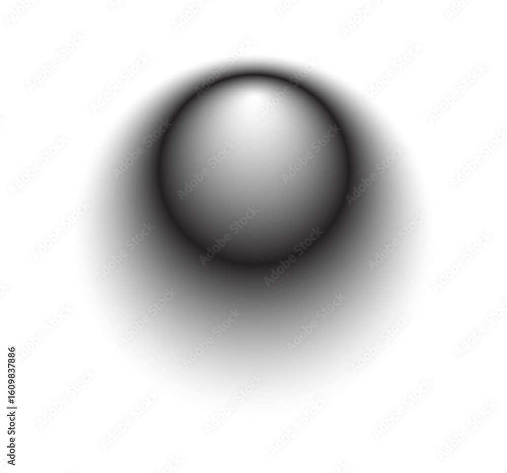 Poster gray black transparent glossy 3d egg shaped sphere ring circle with gradient blur shadow concentric 