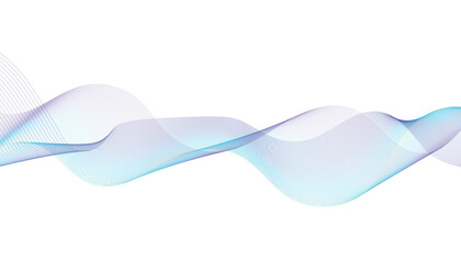 Gradient Wave Background, Abstract Blue and Purple Flowing Line Design