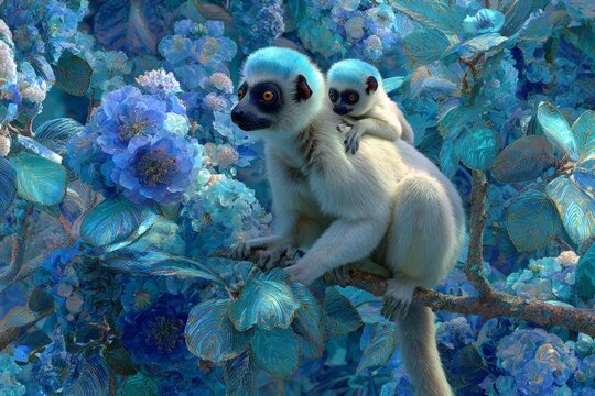 Tropical adventure of cats riding lemurs. Community initiatives foster neighborhood improvement.