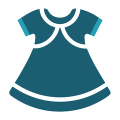 Blue baby dress vector illustration: a versatile design for clothing and apparel
