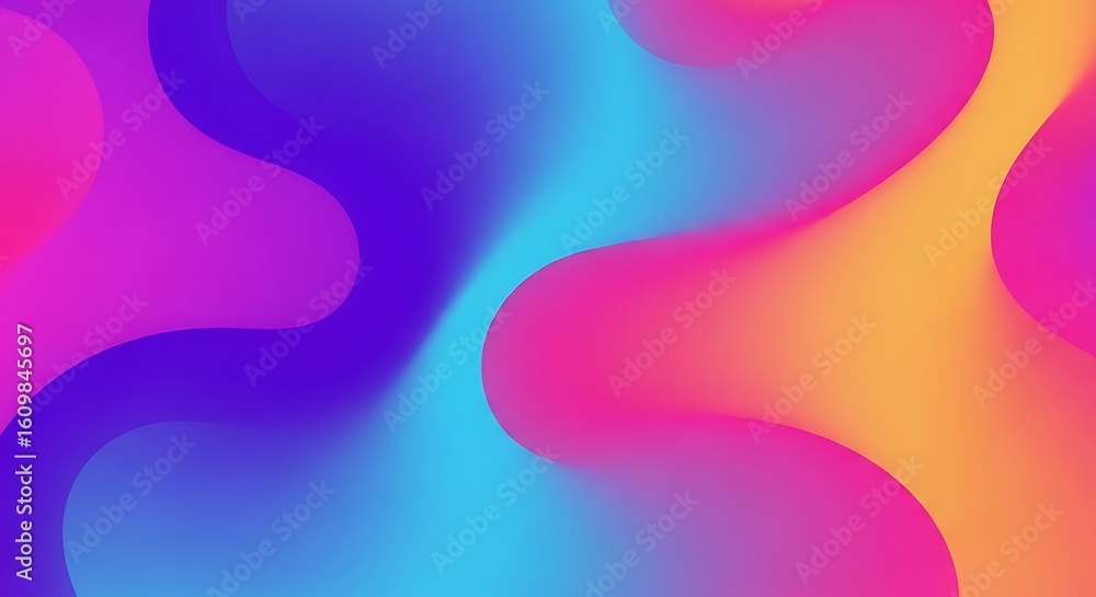 Poster a vibrant and dynamic abstract background features a smooth gradient of colorful shapes, creating a 