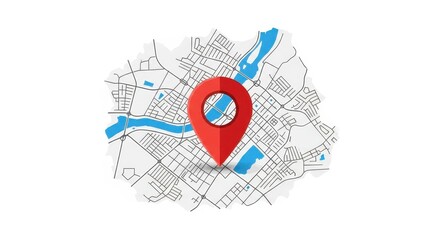Fototapeta premium Finding locations on maps navigating urban environments with ease