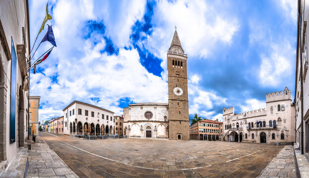 Slovenia. Town of Koper historic Tito square stone architecture view