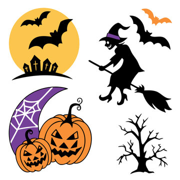 Disegni di Halloween Raccolta 1: Immagini e Vettori da Colorare o Stampare Gratis
