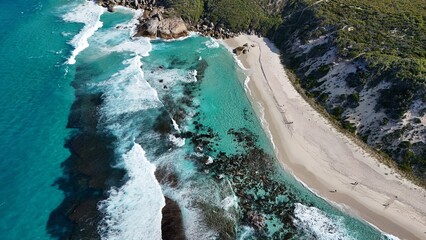 Aerial Drone View of Salmon Holes in Albany, Western Australia