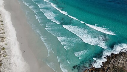 Aerial Drone View of Blossoms Beach in Albany, Western Australia