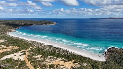 Aerial Drone View of Blossoms Beach in Albany, Western Australia