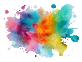 Fototapeta premium Colorful watercolor splash – vibrant abstract art design