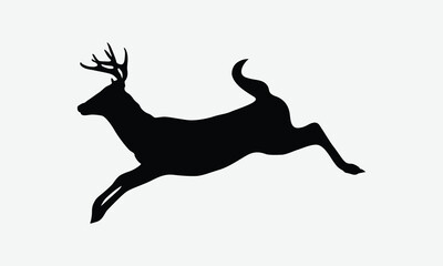 Obraz premium Hunting Silhouette, Illustration for prints on t-shirts and bags, Files as Cutting, Isolated background.