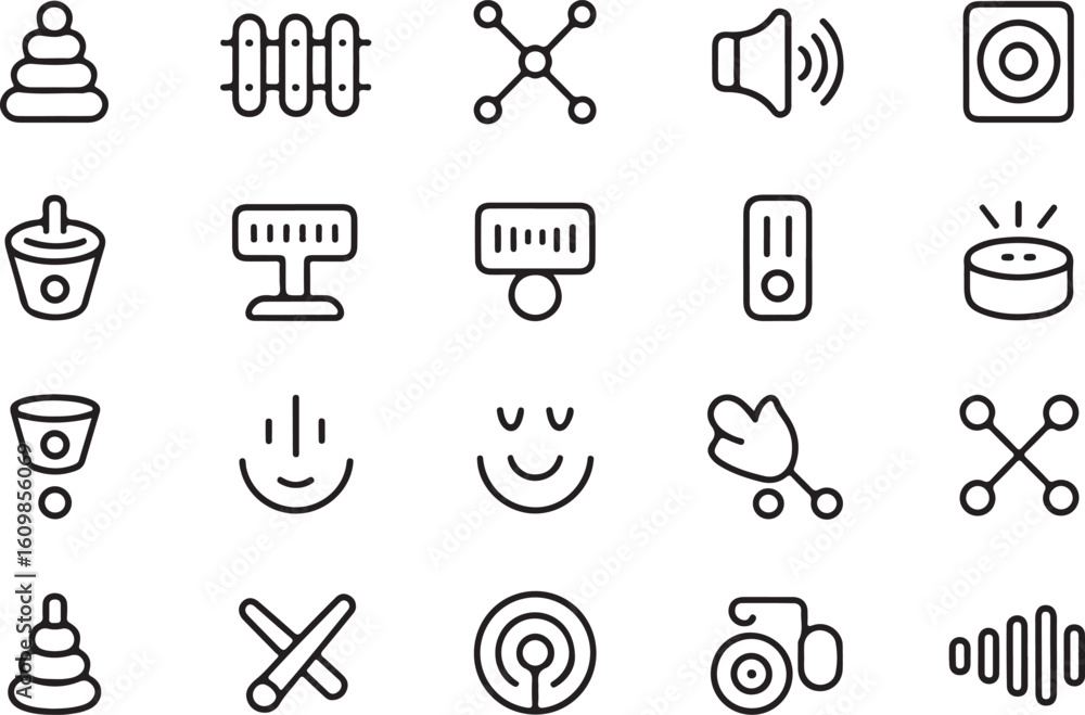 Poster modern abstract geometric shapes forming a creative design element with a distinct silhouette