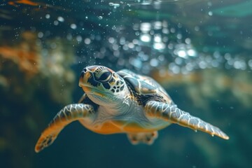 swimming turtle