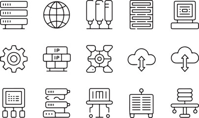 Creative professional designer tools and equipment silhouette icon set