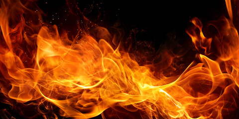 Isolated Fire Overlay Stock Image In Black Background
