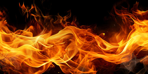 Isolated Fire Overlay Stock Image In Black Background