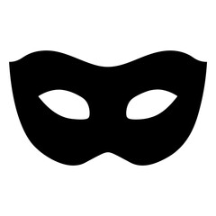 Black masquerade mask with eye openings for a classic festive disguise