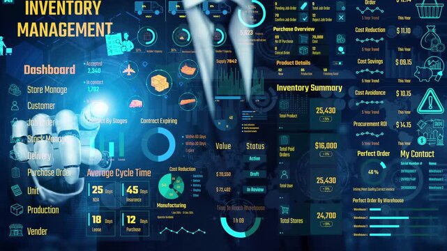 AI manages inventory dashboards through virtual assistant analytics, smart tracking systems, and artificial intelligence for warehouse and procurement efficiency. Thunk