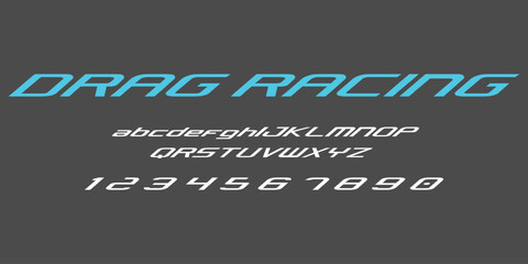 Obraz premium Racing Speed Alphabet Font Vector Bold Sport Typography Letters Download it in high resolution format and print in any size